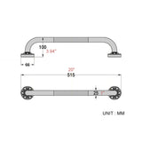 20 Inch Wall Mounted Carved Safety Grab Bar Bathroom Hardware Handicap For Elderly Black Oil Rubbed Bronze