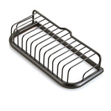 12 Inch Black Brass Wall Mount Shower Caddy Basket Oil Rubbed Bronze Draining Bathroom Shelf Modern