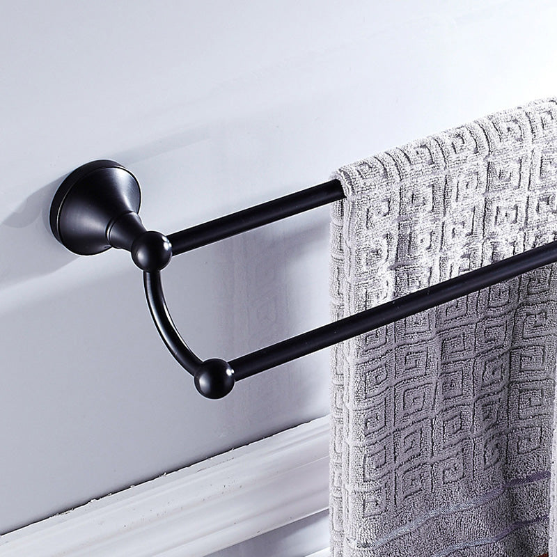 20/ 22/ 24 Inch Towel Rack Double Bar Black Wall Mounted Brass Oil Rubbed Bronze Hotel Bathroom