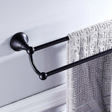 20/ 22/ 24 Inch Towel Rack Double Bar Black Wall Mounted Brass Oil Rubbed Bronze Hotel Bathroom