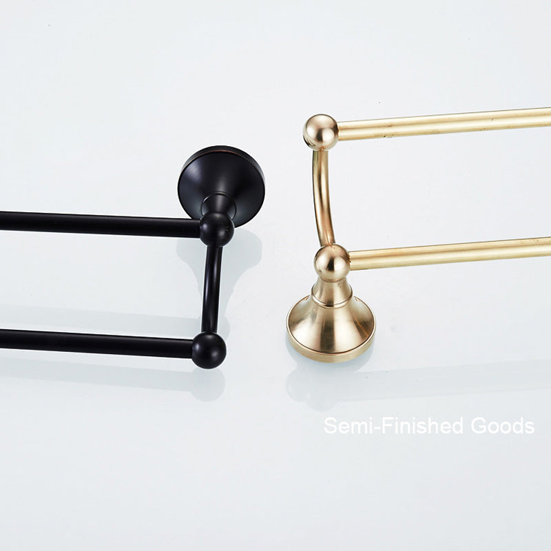 20/ 22/ 24 Inch Towel Rack Double Bar Black Wall Mounted Brass Oil Rubbed Bronze Hotel Bathroom