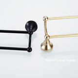 20/ 22/ 24 Inch Towel Rack Double Bar Black Wall Mounted Brass Oil Rubbed Bronze Hotel Bathroom
