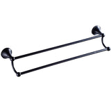 20/ 22/ 24 Inch Towel Rack Double Bar Black Wall Mounted Brass Oil Rubbed Bronze Hotel Bathroom