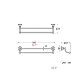 20/ 22/ 24 Inch Towel Rack Double Bar Black Wall Mounted Brass Oil Rubbed Bronze Hotel Bathroom