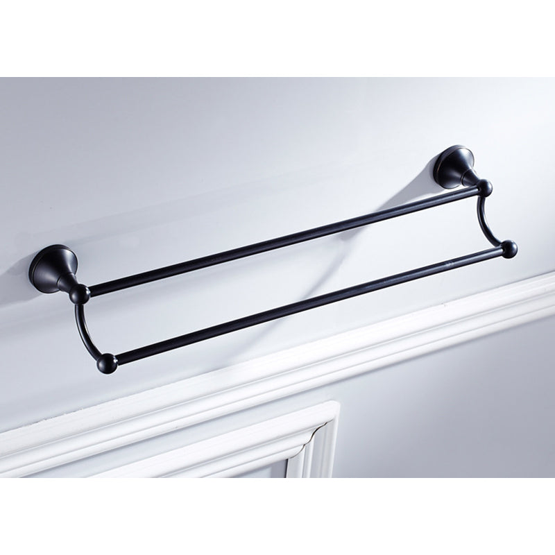 20/ 22/ 24 Inch Towel Rack Double Bar Black Wall Mounted Brass Oil Rubbed Bronze Hotel Bathroom