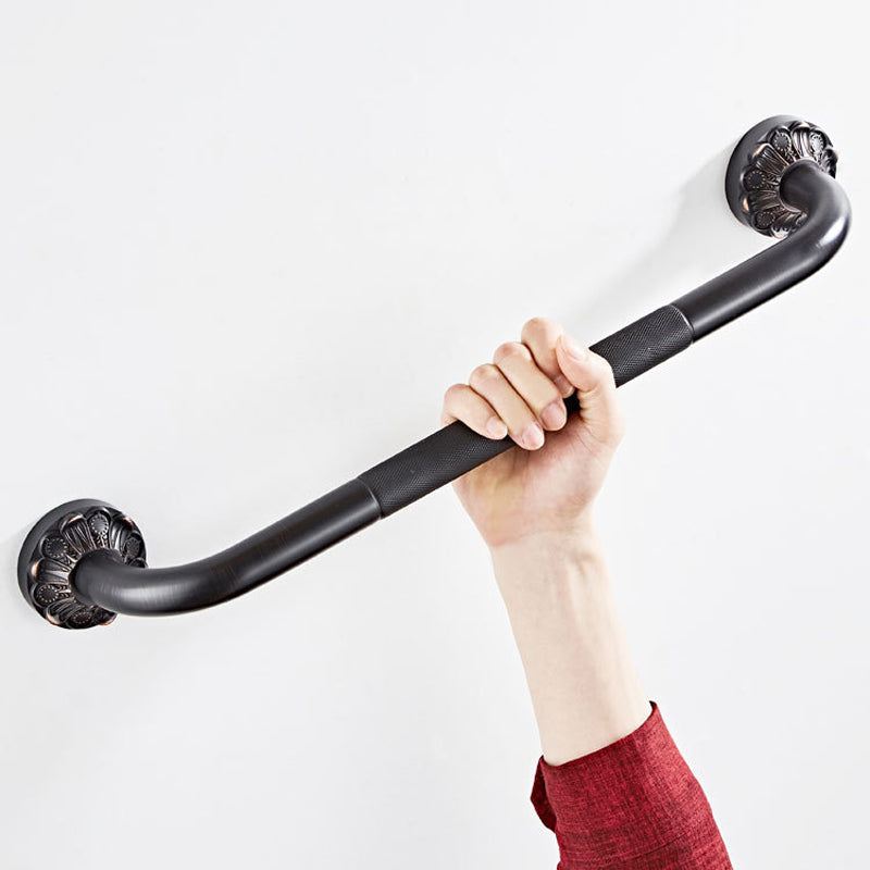 20 Inch Wall Mounted Carved Oil Rubbed Bronze Safety Grab Bar Bathroom Hardware Handicap For Elderly