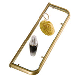 20 Gold Antique Brass Bathroom Shelves Wall Mounted Glass Phone Holder Shelf Cosmetic Storage Rack"