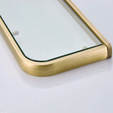 20 Gold Antique Brass Bathroom Shelves Wall Mounted Glass Phone Holder Shelf Cosmetic Storage Rack"