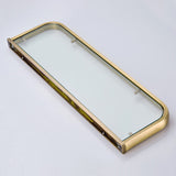 20 Gold Antique Brass Bathroom Shelves Wall Mounted Glass Phone Holder Shelf Cosmetic Storage Rack"