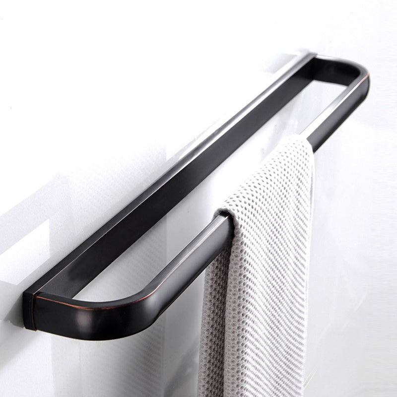 22 Inch Towel Racks Oil Rubbed Bronze Black Brass Single Bar Bathroom Hardware Wall Mounted Vintage