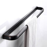 22 Inch Towel Racks Oil Rubbed Bronze Black Brass Single Bar Bathroom Hardware Wall Mounted Vintage