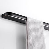 22 Inch Towel Racks Oil Rubbed Bronze Black Brass Single Bar Bathroom Hardware Wall Mounted Vintage