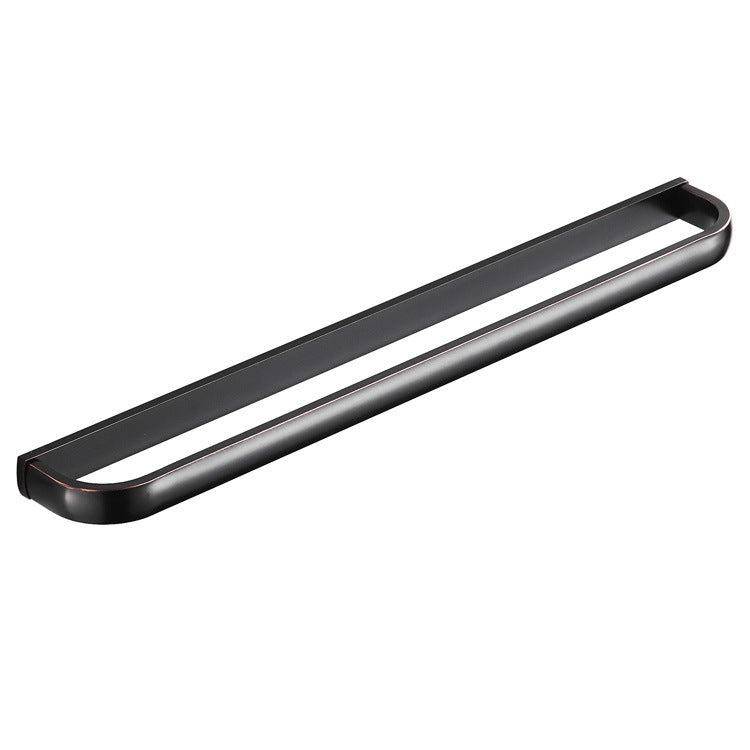 22 Inch Towel Racks Oil Rubbed Bronze Black Brass Single Bar Bathroom Hardware Wall Mounted Vintage