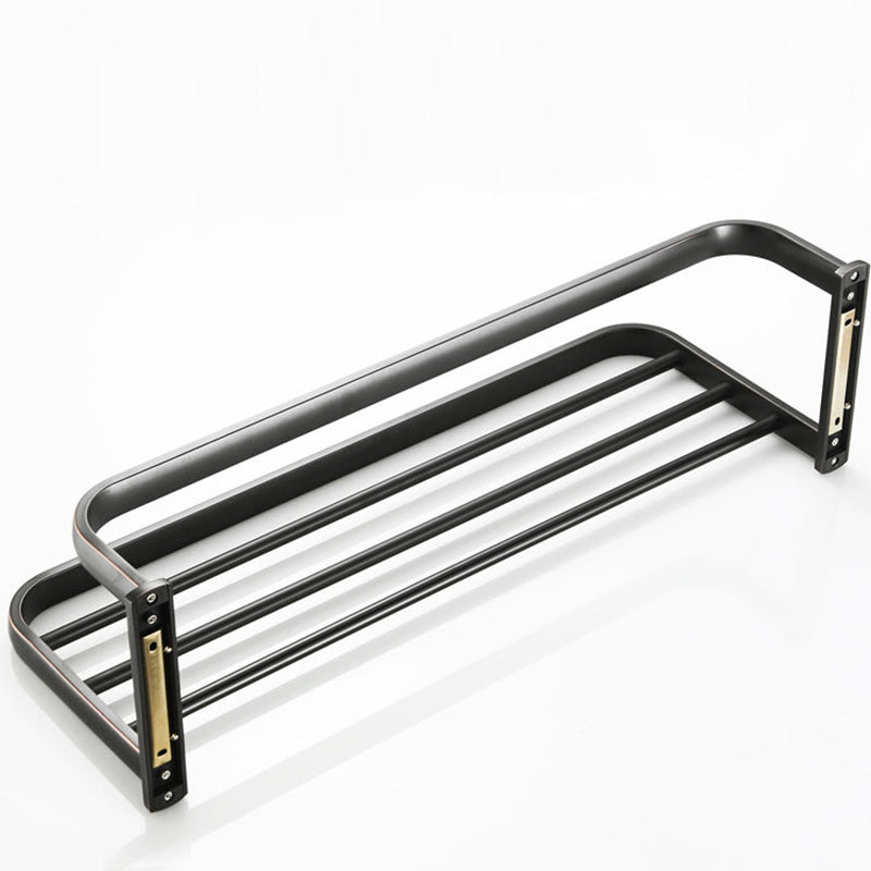 22 Inch Towel Rack Brass Wall Mounted With Shelf Oil Rubbed Bronze Luxury Bathroom Hardware Modern