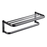 22 Inch Towel Rack Brass Wall Mounted With Shelf Oil Rubbed Bronze Luxury Bathroom Hardware Modern