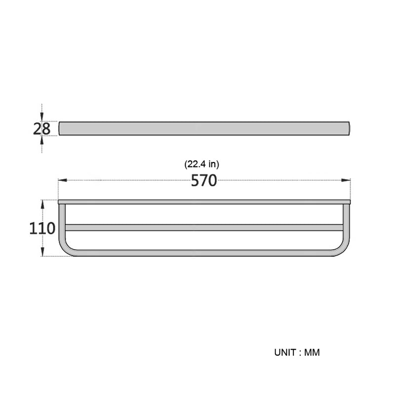 22 Inch Wall Mount Towel Bar Bathroom Black Towel Rack Brass Oil Rubbed Bronze Double Bar Decorative