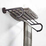 24 Inch Carved Wall Mounted Towel Rack Oil Rubbed Bronze Pineapple Pattern Brass Bathroom Bar Shelf