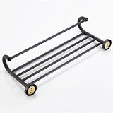 24 Inch Carved Wall Mounted Towel Rack Oil Rubbed Bronze Pineapple Pattern Brass Bathroom Bar Shelf