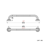 20" Antique Brass Brushed Grab Bar Safety Shower Handicap For Elderly Bathroom Wall Mounted