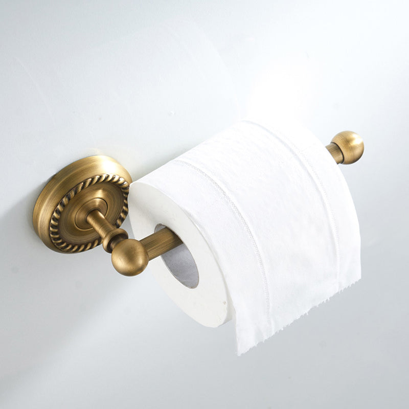 Brushed Antique Brass Toilet Paper Holder Bathroom Hardware Simple Modern Gold Small Towel Bar 7 Inch