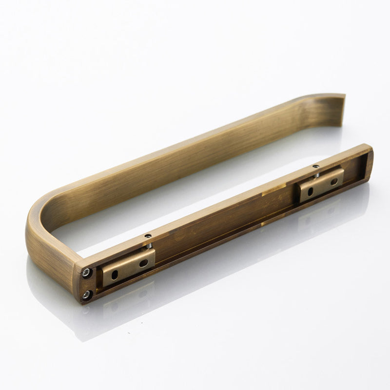 Antique Brass Brushed Towel Rack Gold Bathroom Hardware Wall Mounted Small Single Bar 12 Inch Hotel