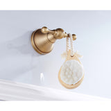 Antique Brass Coat Hooks Bathroom Double Robe Hook Luxury Gold Wall Mounted Bedroom Towel Hooks