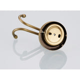 Antique Brass Double Robe Hook Vintage Wall Mount Bathroom Brushed Design Coat Hook Carved Gold