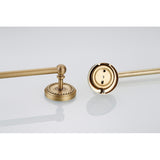 Antique Brass Golden Vintage Single/ Double Towel Racks For Bathroom Hardware Wall Mount Bar Shelf