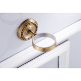 Antique Brass Wall Mounted Gold Toothbrush Holder Single/Double Ceramic Cup Bathroom Hardware Carved