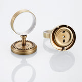 Antique Brass Wall Mounted Gold Toothbrush Holder Single/Double Ceramic Cup Bathroom Hardware Carved