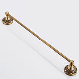 Antique Brushed Brass Bathroom Single Towel Rack Wall Mount 24 Carved Pineapple Pattern Decorative"