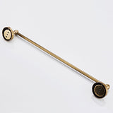 Antique Brushed Brass Bathroom Single Towel Rack Wall Mount 24 Carved Pineapple Pattern Decorative"