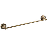 Antique Brushed Brass Bathroom Single Towel Rack Wall Mount 24 Carved Pineapple Pattern Decorative"