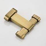 Antique Brushed Brass Double Robe Hook Gold Luxury Design Shower Vintage Bathroom Hooks Hardware