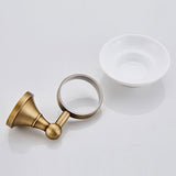 Antique Brushed Brass Soap Dish Wall Mounted Gold Shower Ceramic Round/ Oval Dish Bathroom Hardware