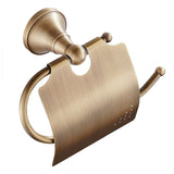 Antique Brushed Brass Toilet Paper Holder Bathroom Hardware Single Roll Holder Luxury Gold Wall Mounted