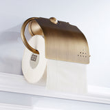 Antique Brushed Brass Toilet Paper Holder Bathroom Hardware Single Roll Holder Luxury Gold Wall Mounted