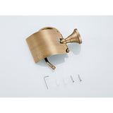 Antique Brushed Brass Toilet Paper Holder Bathroom Hardware Single Roll Holder Luxury Gold Wall Mounted