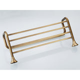 Antique Brass Towel Rack Wall Mounted Shelf Luxury Gold With Towel Bar Brushed Bathroom Hardware