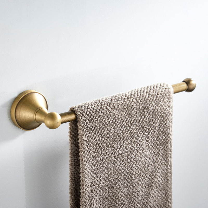 Antique Brushed Brass 11 Inch Towel Rack Wall Mounted Bathroom Hardware Single Bar Gold Kitchen