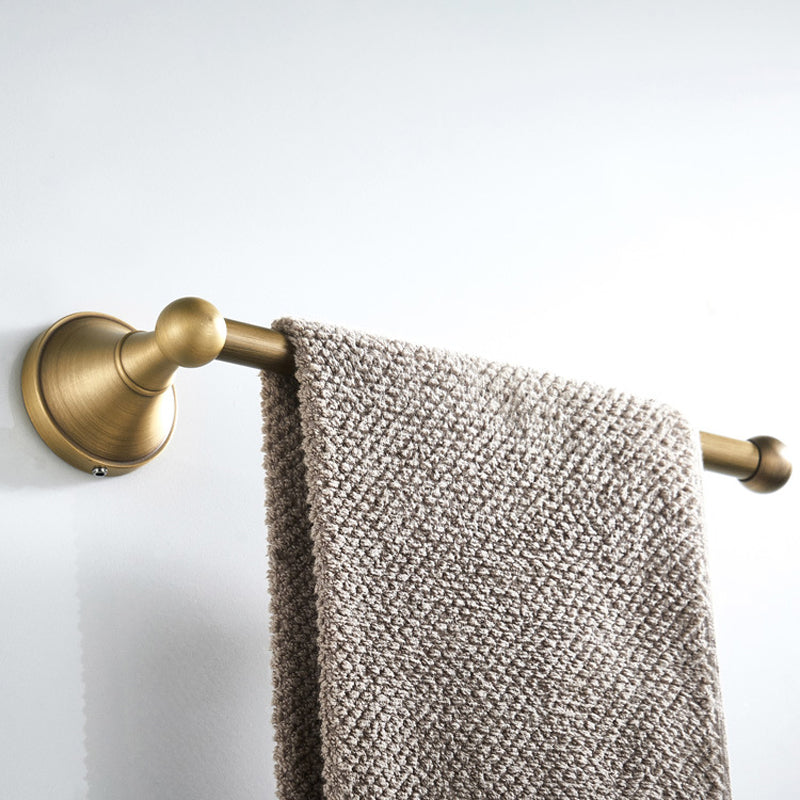 Antique Brushed Brass 11 Inch Towel Rack Wall Mounted Bathroom Hardware Single Bar Gold Kitchen