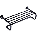 Bathroom Antique Towel Rack Black Brass Wall Mounted with Shelf Luxury Oil Rubbed Bronze Hotel Modern