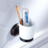 Bathroom Brass Toothbrush Holder Oil Rubbed Bronze Single/ Double Ceramic Cup Wall Mounted Carved