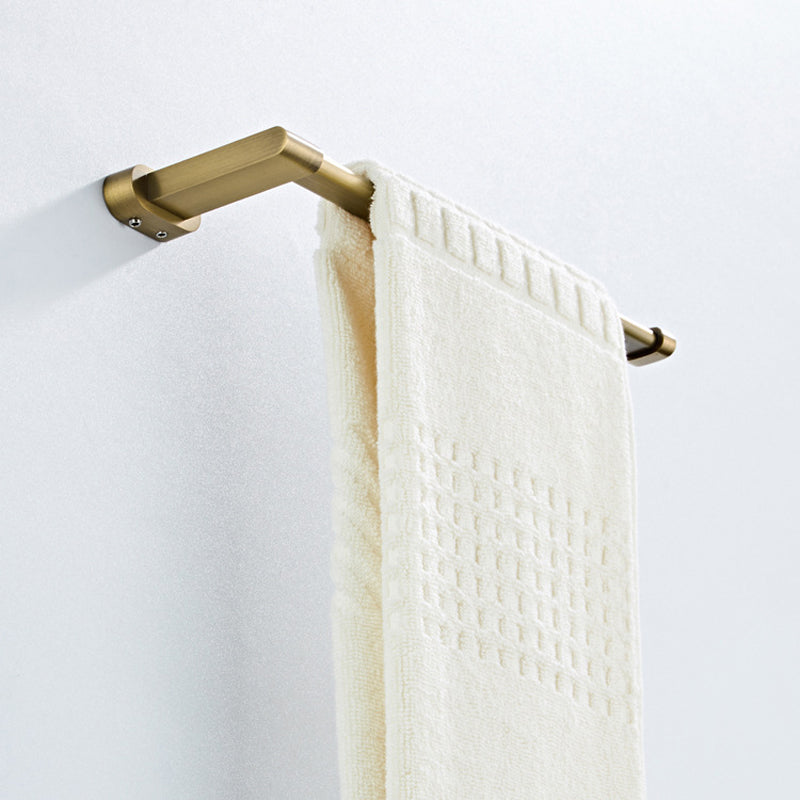 Bathroom Hardware Antique Brushed Brass Towel Single Bar Gold Wall Mount Kitchen Towel Rack 11 Inch