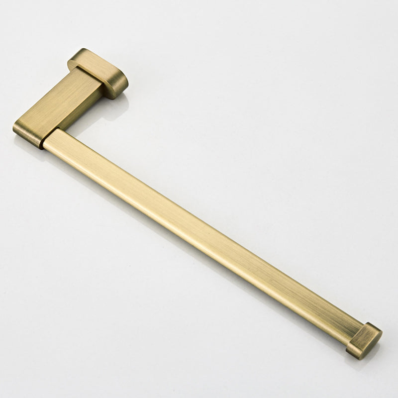 Bathroom Hardware Antique Brushed Brass Towel Single Bar Gold Wall Mount Kitchen Towel Rack 11 Inch