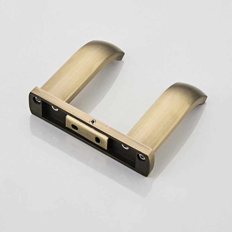 Antique Double Hook Brass Coat Hooks Wall Mounted Hair Dryer Holder Brushed Gold Bathroom Hardware