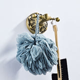 Bathroom Double Robe Hooks Antique Brass Carved Design Pineapple Pattern Coat Hook Luxury Gold