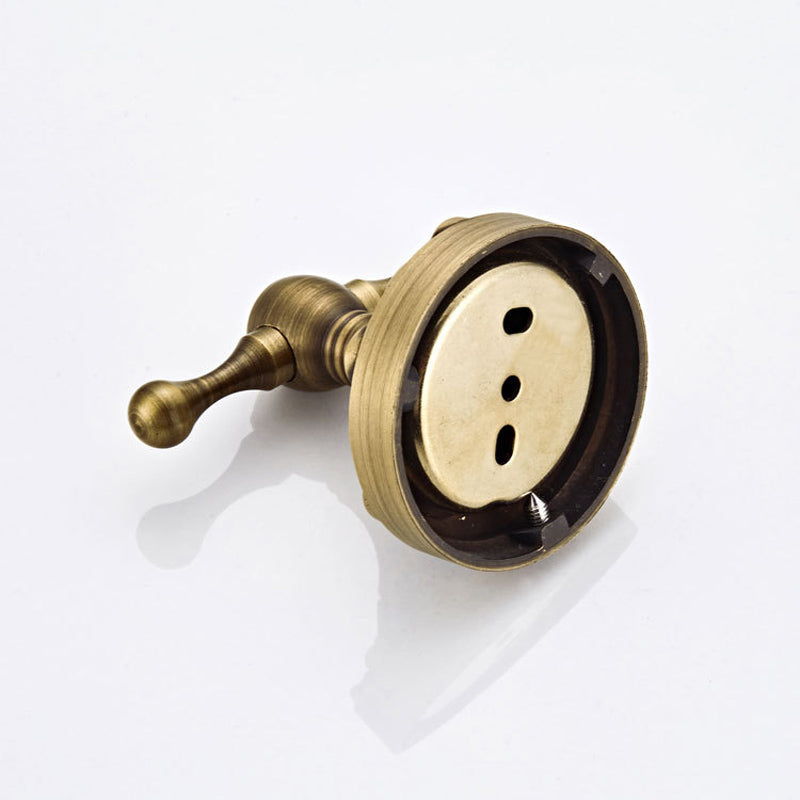 Bathroom Double Robe Hooks Antique Brass Carved Design Pineapple Pattern Coat Hook Luxury Gold