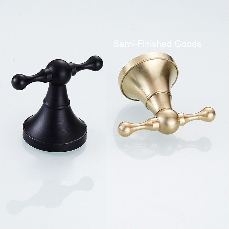 Bathroom Double Robe Hooks Oil Rubbed Bronze Coat Hook Modern Wall Mount Black Hotel Bedroom