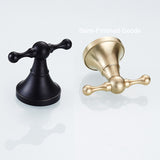 Bathroom Double Robe Hooks Oil Rubbed Bronze Coat Hook Modern Wall Mount Black Hotel Bedroom